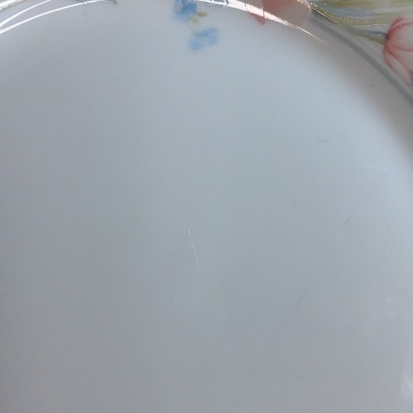 4 Limoges American 7 5/8" Salad Plates Flowers‎ Pattern Fine Porcelain China - Picture 4 of 6